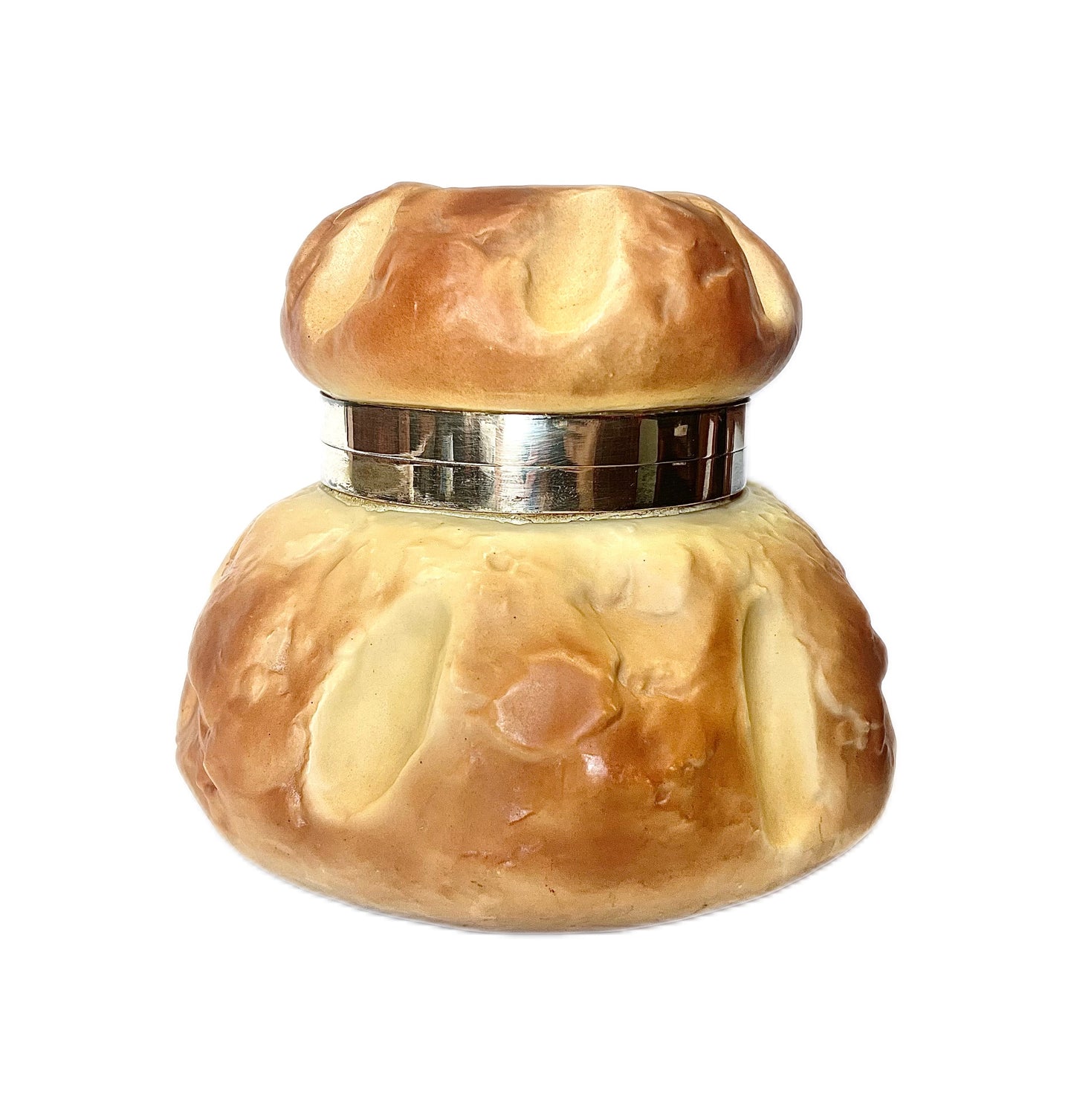 古董皇家伍斯特乡村面包仿面包饼干桶