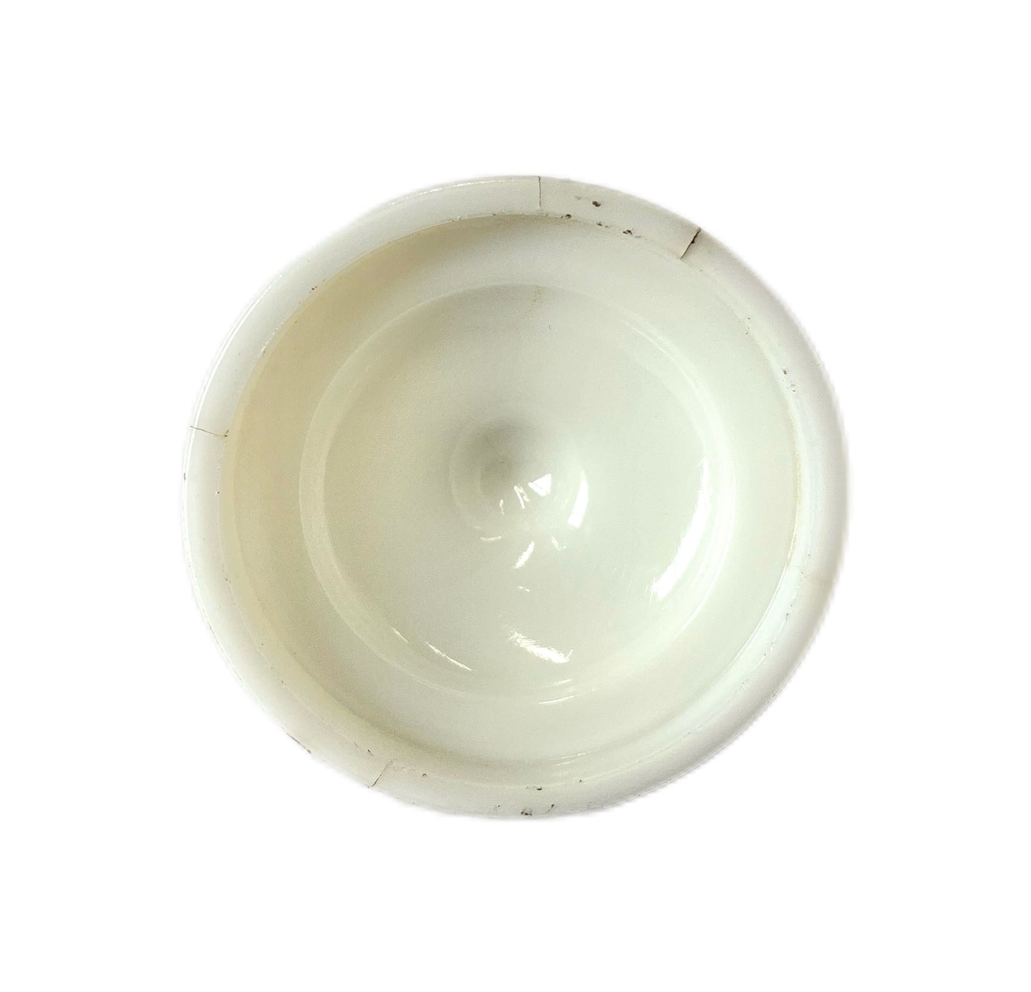 Antique Whitall Tatum Milk Glass Apothecary Jar- Nux Vomica