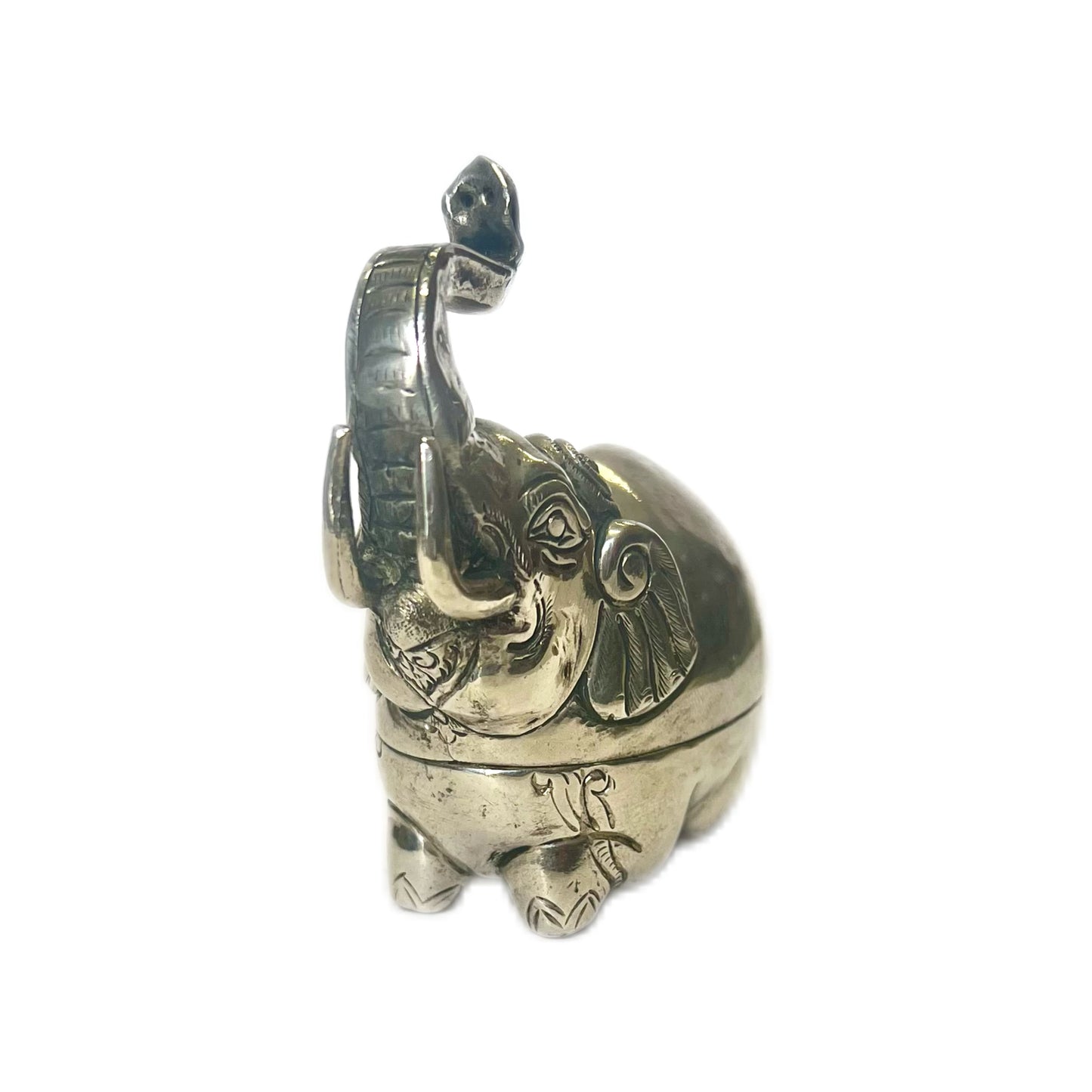 Vintage Cambodian .900 silver elephant trinket box