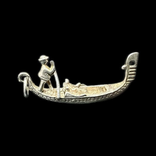 Vintage Italian .800 silver gondola charm