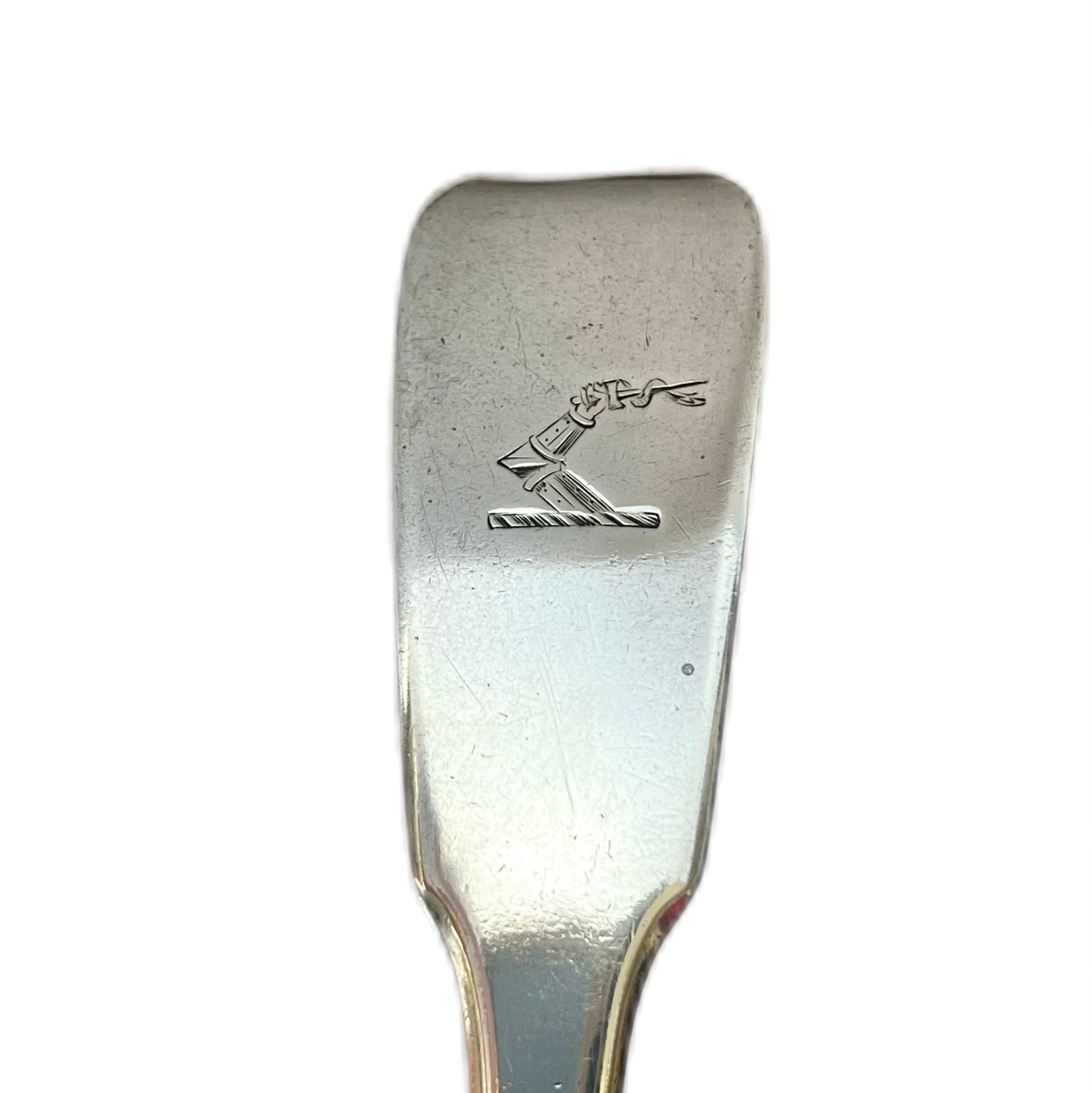 Antique sterling silver George III serving divider spoon by Thomas Wilkes Barker