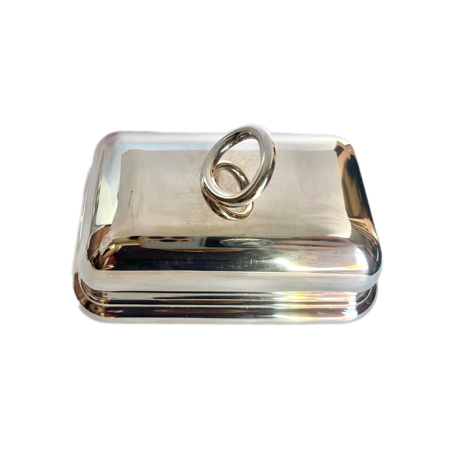 Iconic vintage Vertigo butter dish by Christofle