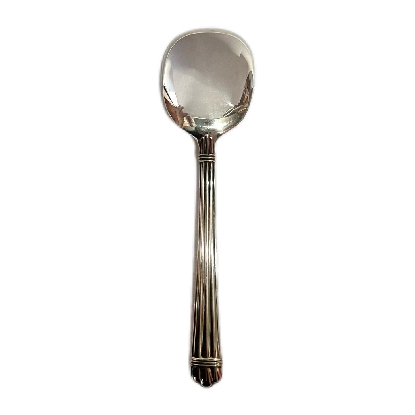 Vintage Christofle Aria pattern silver-plated ice cream spoon
