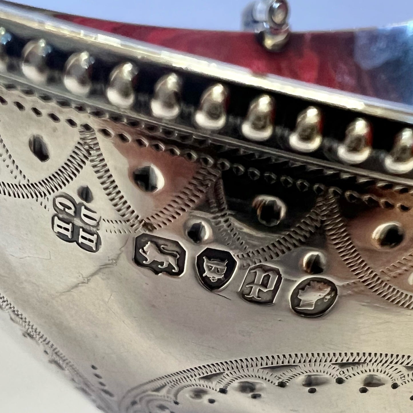 Antique Victorian sterling silver swing-handled basket, London, 1870