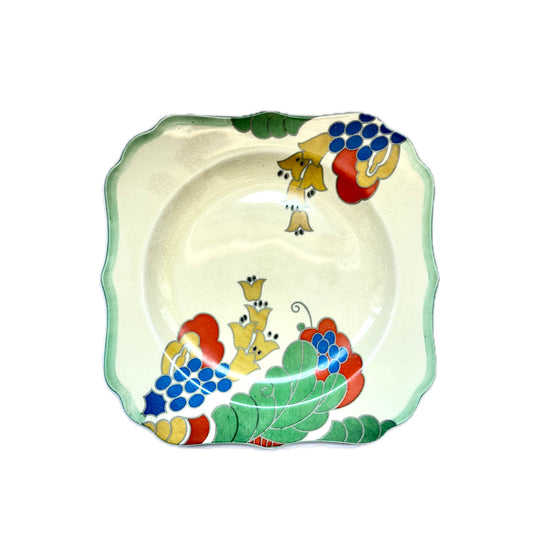 20 世纪 30 年代皇家道尔顿装饰艺术风格瓷器午餐盘，采用 Caprice 图案