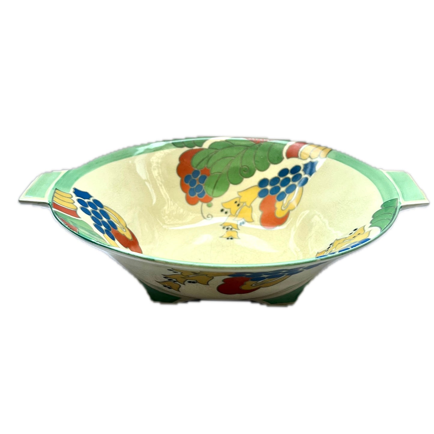 20 世纪 30 年代皇家道尔顿装饰艺术风格瓷器餐碗，采用 Caprice 图案