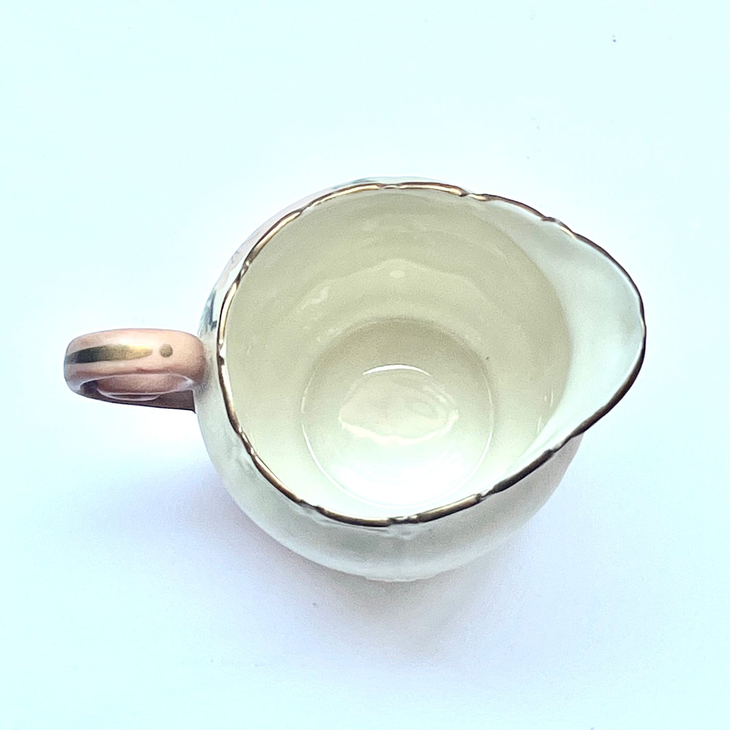 Antique Edwardian period porcelain Peacock sugar bowl and creamer by Locke and Co., Shrub Hill Works, Worcester, England