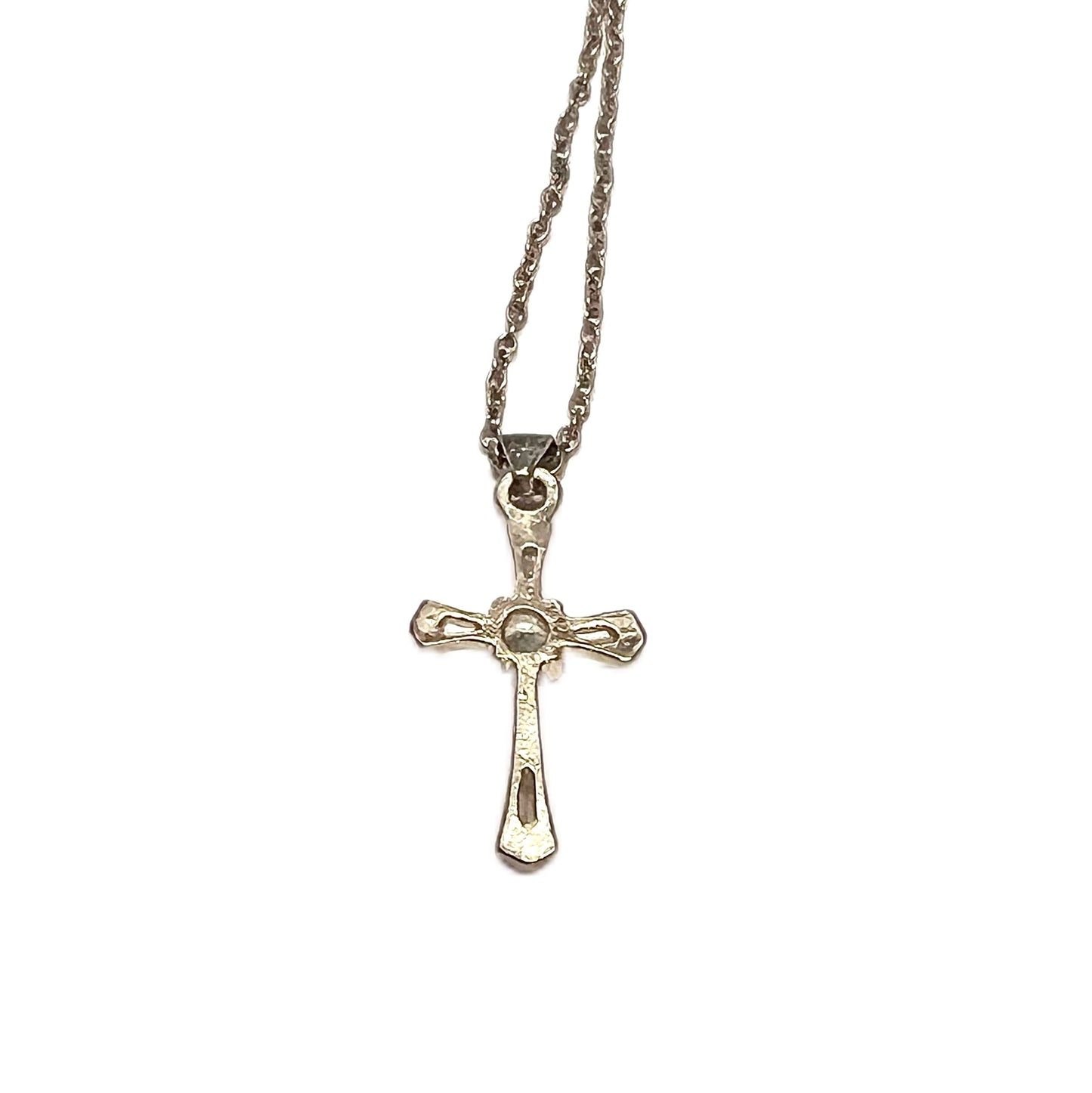 Vintage sterling silver crucifix necklace