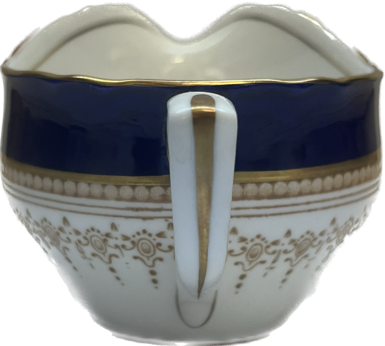 Lovely Vintage Royal Worcester Creamer Jug in Regency Blue, Cobalt and Gilt Discontinued Pattern