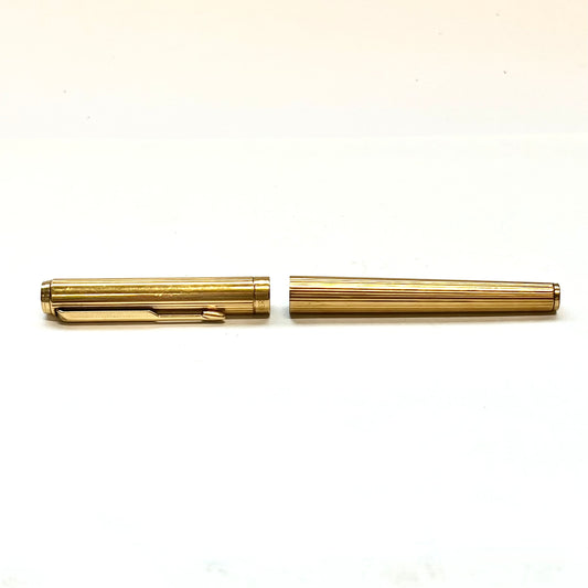 Vintage Parker 95 Filete pen body for replacement parts, 23ct gold electroplated body