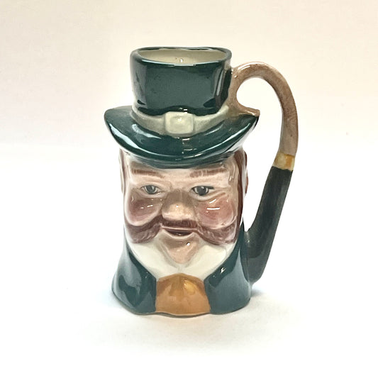 Vintage Cabby or Coachman toby jug of a gentleman in top hat holding a cane