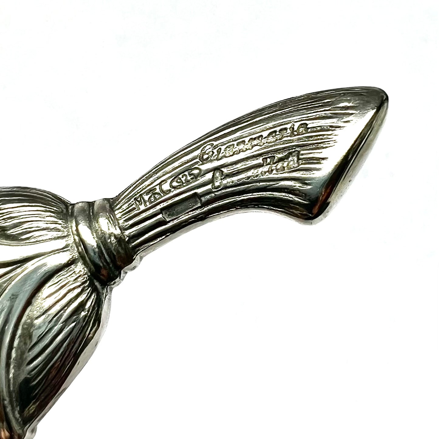 Rare vintage 20th century Gianmaria Buccellati figural eggplant tea caddy spoon