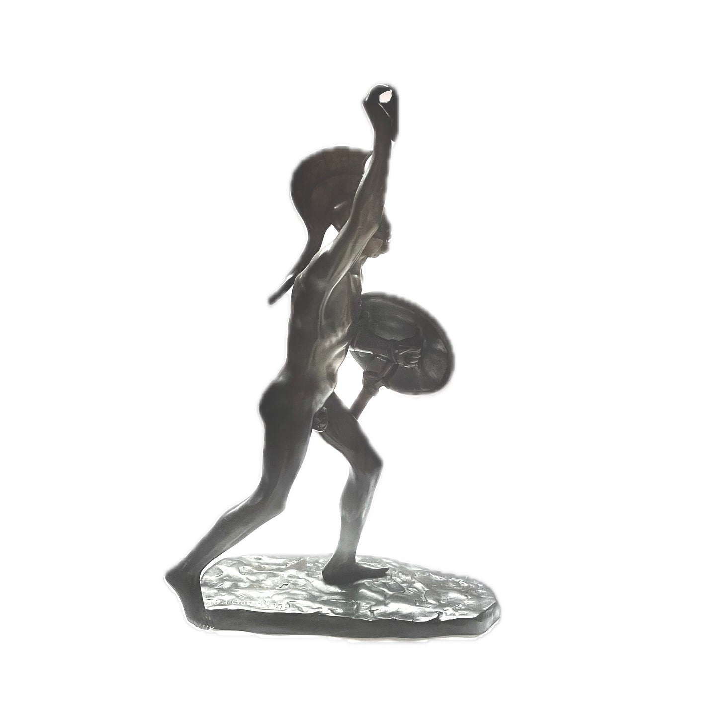 Antique bronze circa 1921 depicting Achilles by noted sculptor Fredrich Gornik (1877-1943)