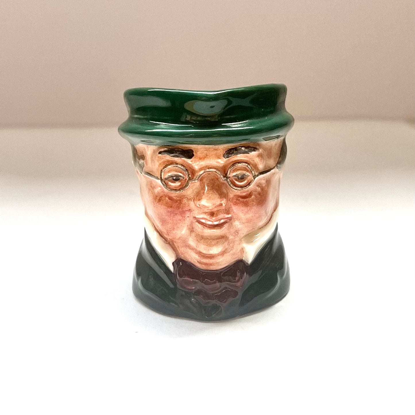 Royal Doulton toby jug depicting Mr. Pickwick in the small size, designed by Leslie Harradine and Harry Fenton circa 1947-1960