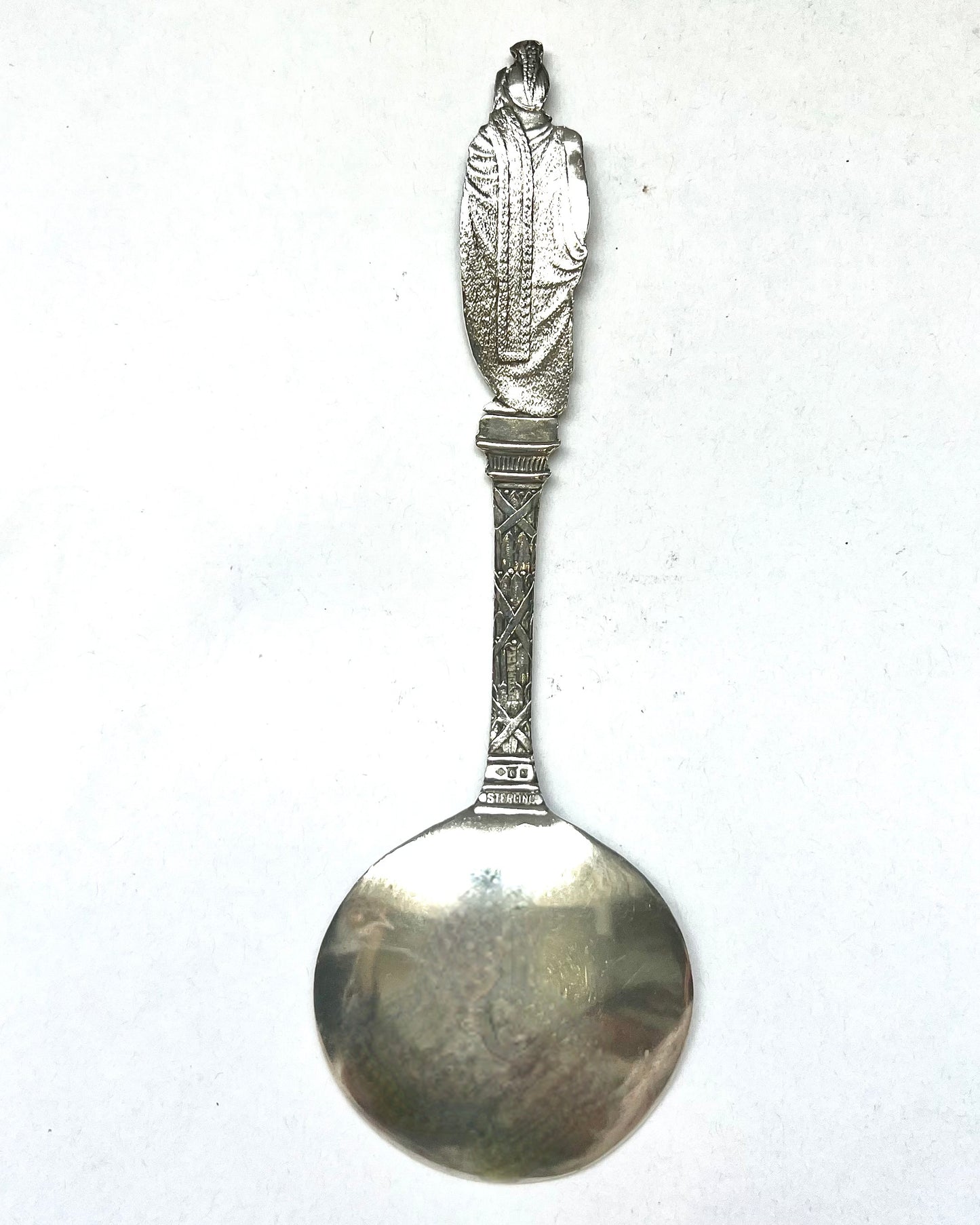 Antique Hawaiian souvenir sterling silver spoon, with marks for Charles M. Robbins, circa 1900s