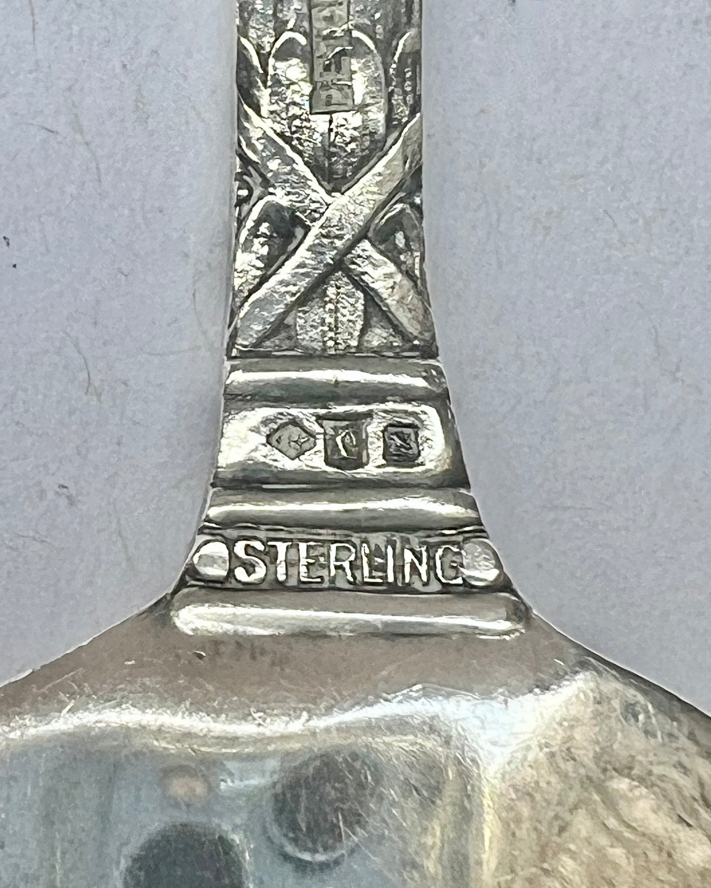 Antique Hawaiian souvenir sterling silver spoon, with marks for Charles M. Robbins, circa 1900s