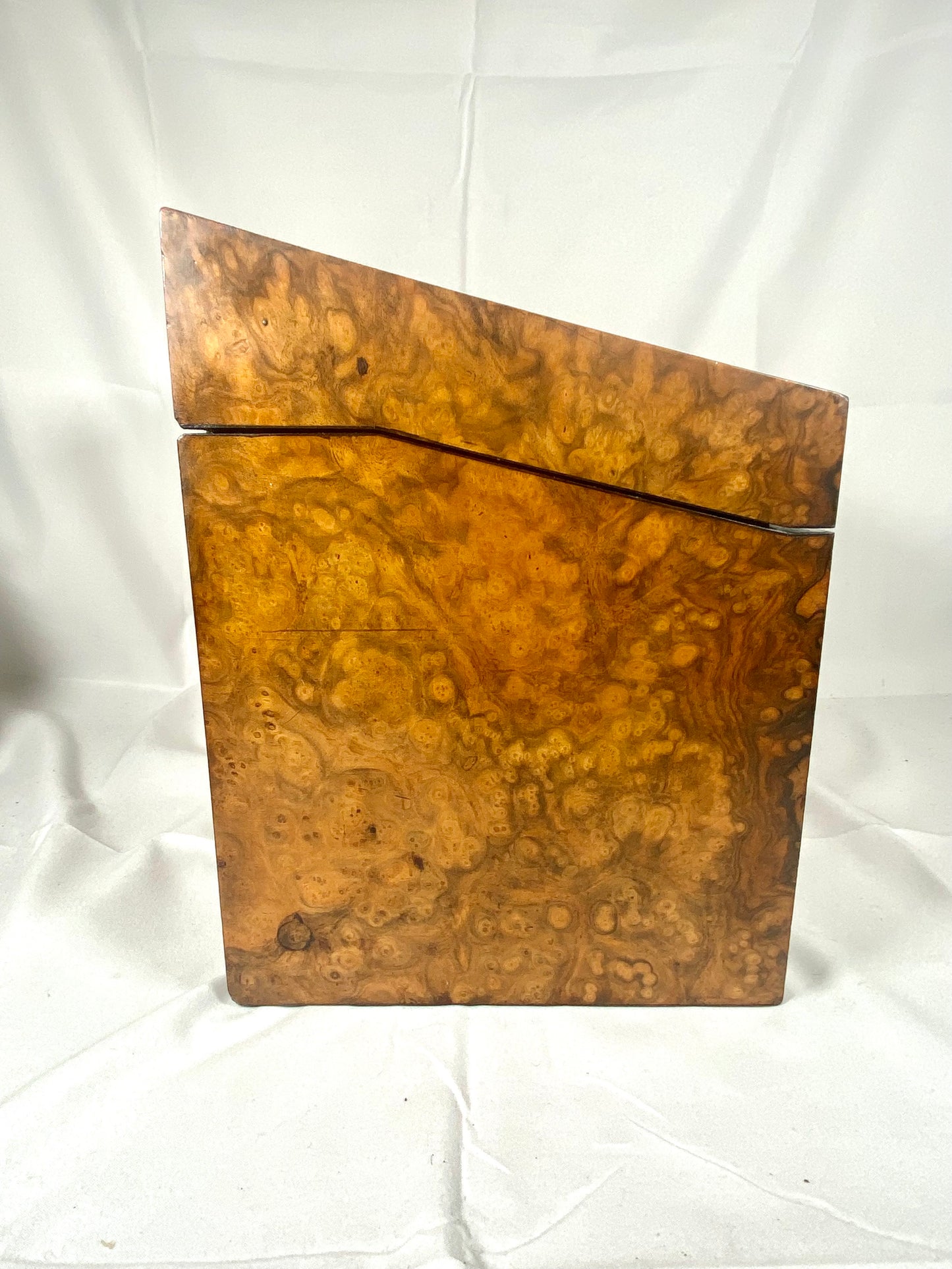 Fine Antique Victorian Burr Walnut Writing and Stationery Box w Bramah Lock, John T Anderson & Co.