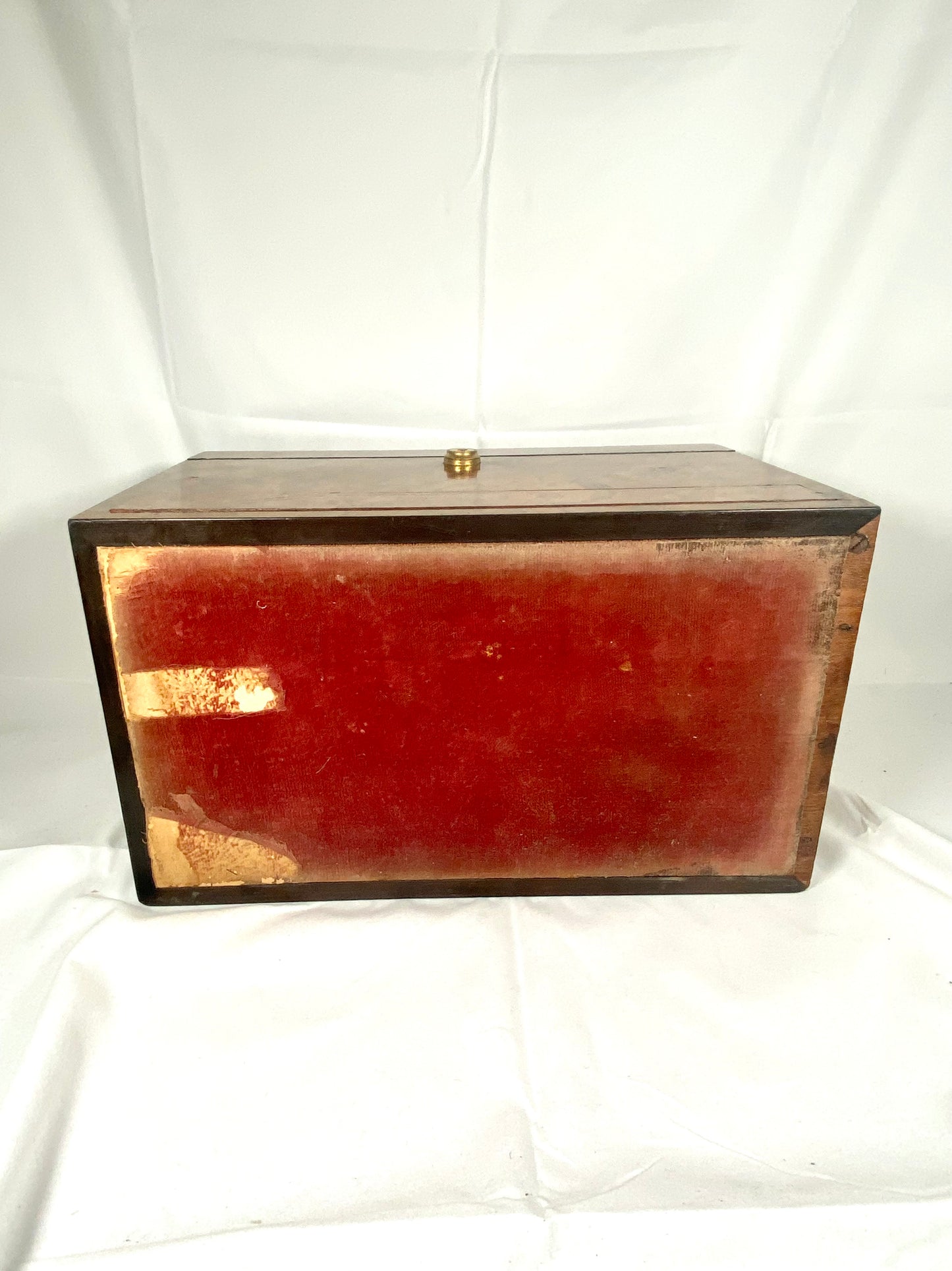 Fine Antique Victorian Burr Walnut Writing and Stationery Box w Bramah Lock, John T Anderson & Co.