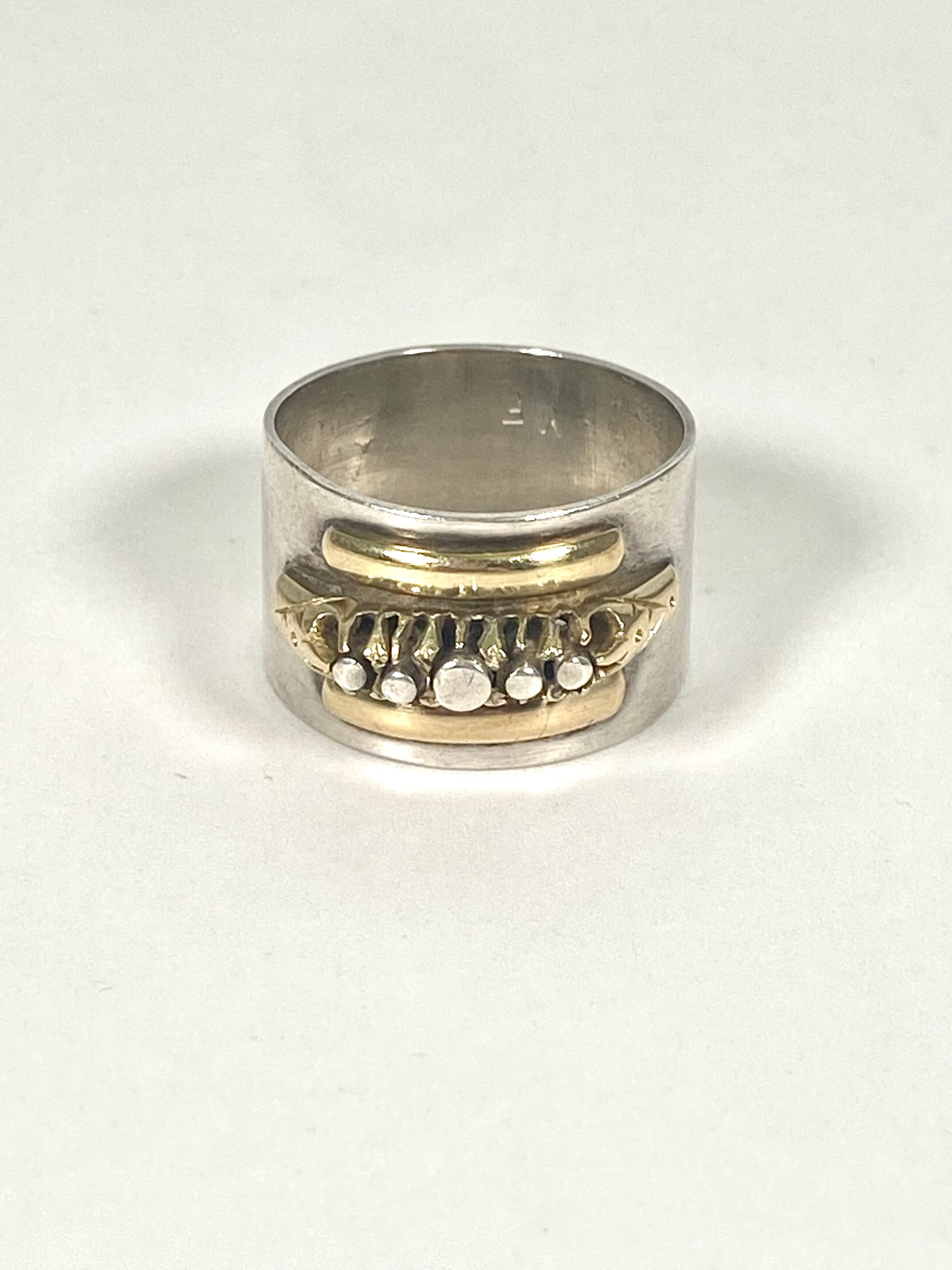 Unique Gold (Untested) and Hallmarked Silver Ring