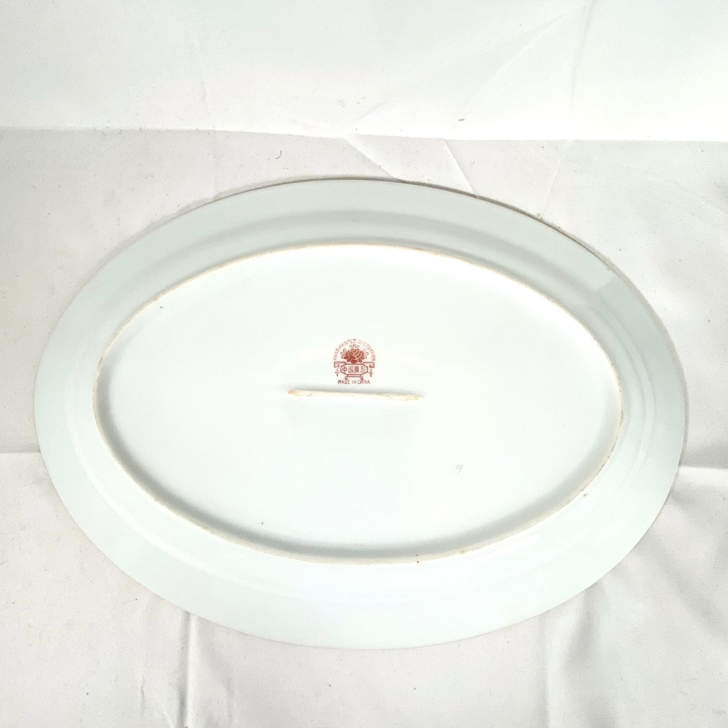 Vintage 20th century Cantonese rose medallion serving dish