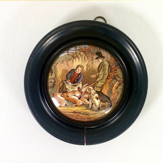 乌木框架维多利亚式普拉特韦尔锅盖“猎袋”，19 世纪中期