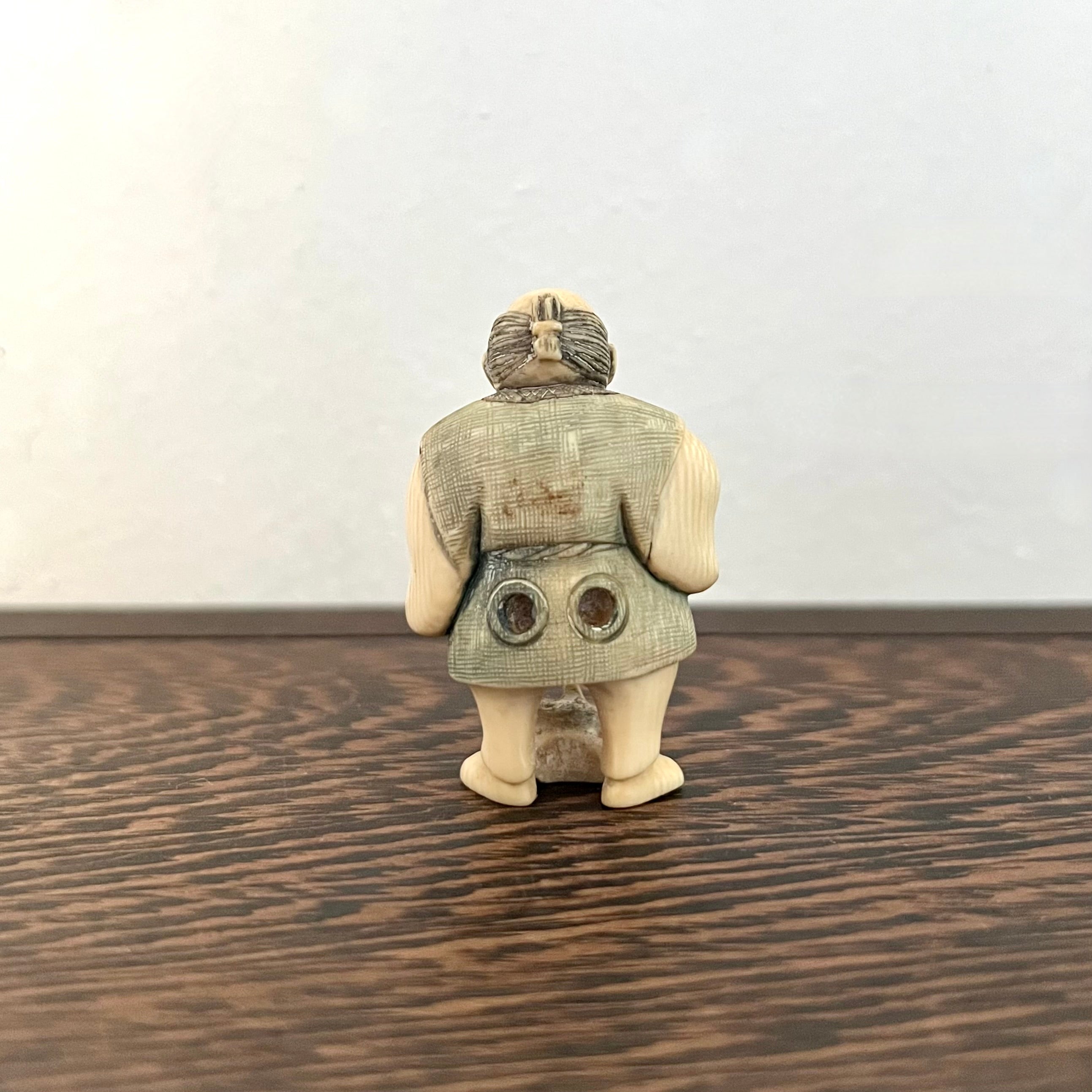 Antique Meiji Period Japanese Ivory Netsuke Of Farmer Signed By ...