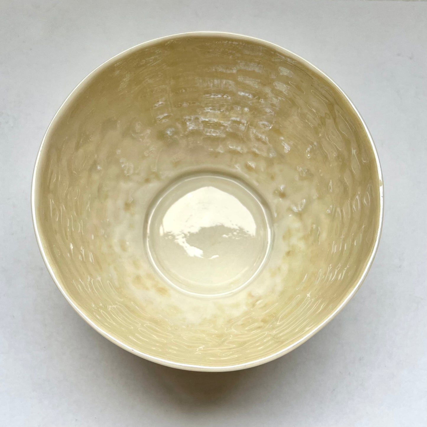 Antique Belleek Tea Waste Bowl, Shamrock Basketweave Pattern, 2nd Black Mark Period / Slater, 1896 to 1926