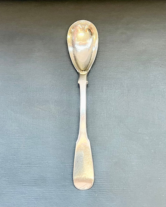 Scottish Georgian sterling silver mustard spoon, Edinburgh, 1821, William Marshall