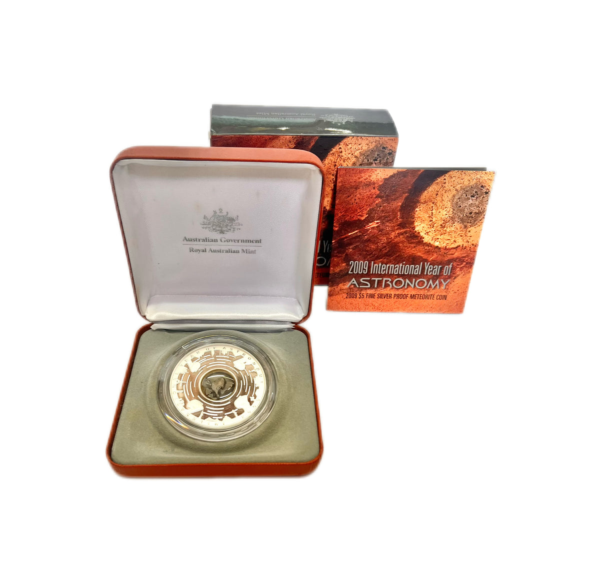 Royal Australian Mint 2009 International Year of Astronomy $5 Fine Silver Proof Meteorite coin