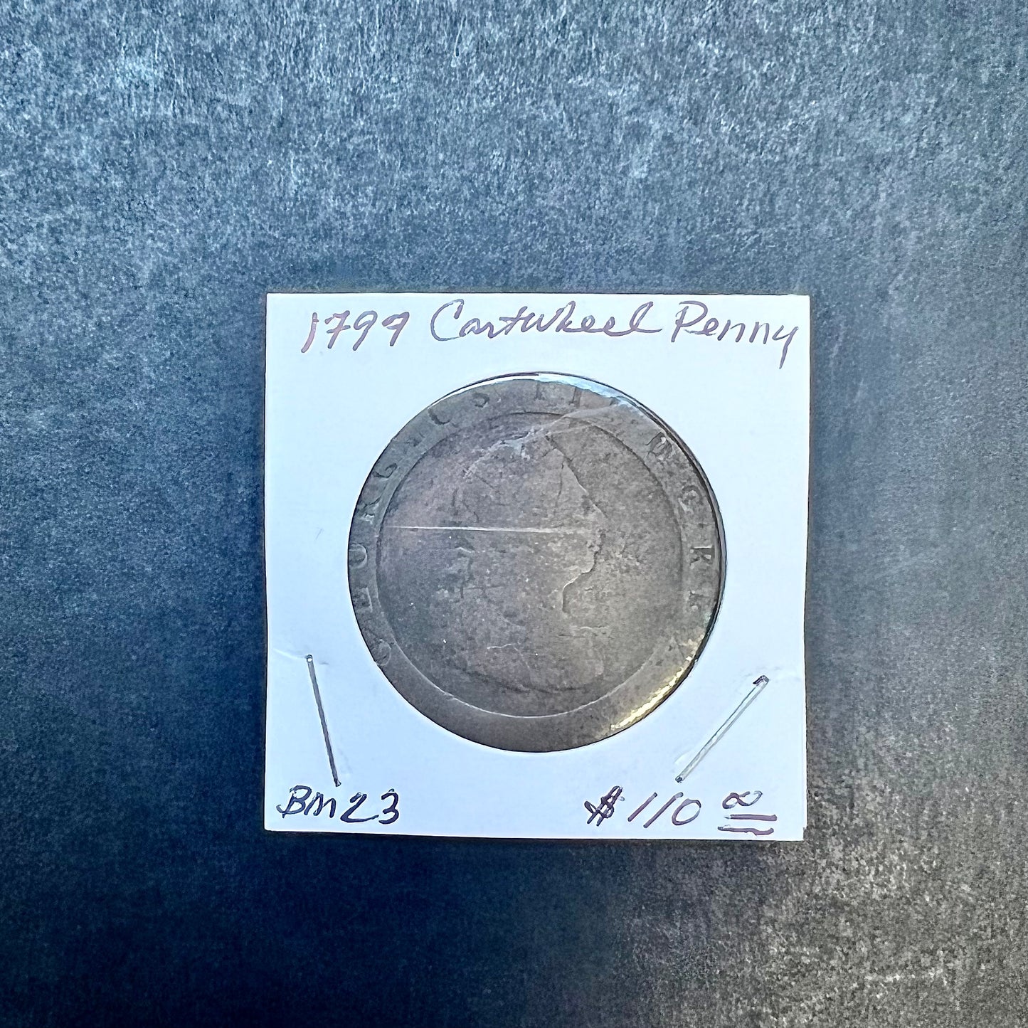 罕见的 1799 年车轮一美分硬币，由英国汉兹沃斯 Soho Mint 铸造