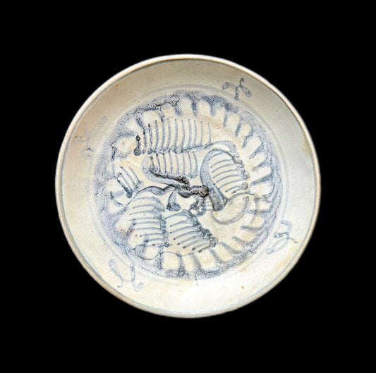 Antique Chinese blue and white plate from the Qing Dynasty period 1822 Tek Sing shipwreck