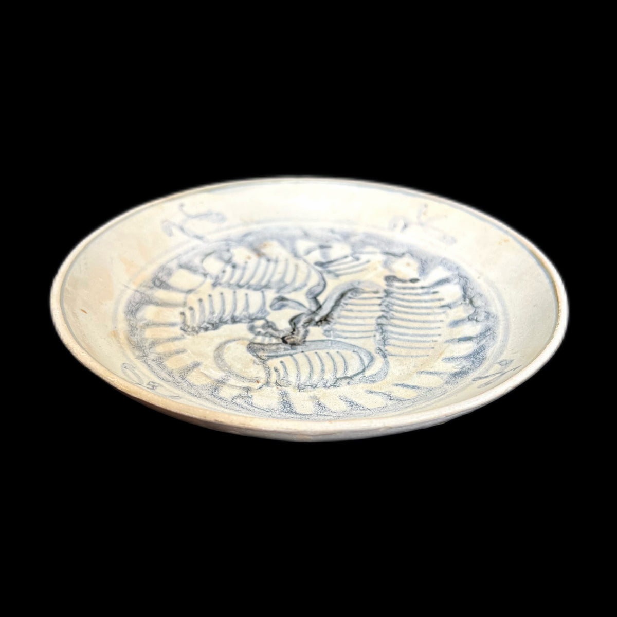 Antique Chinese blue and white plate from the Qing Dynasty period 1822 Tek Sing shipwreck