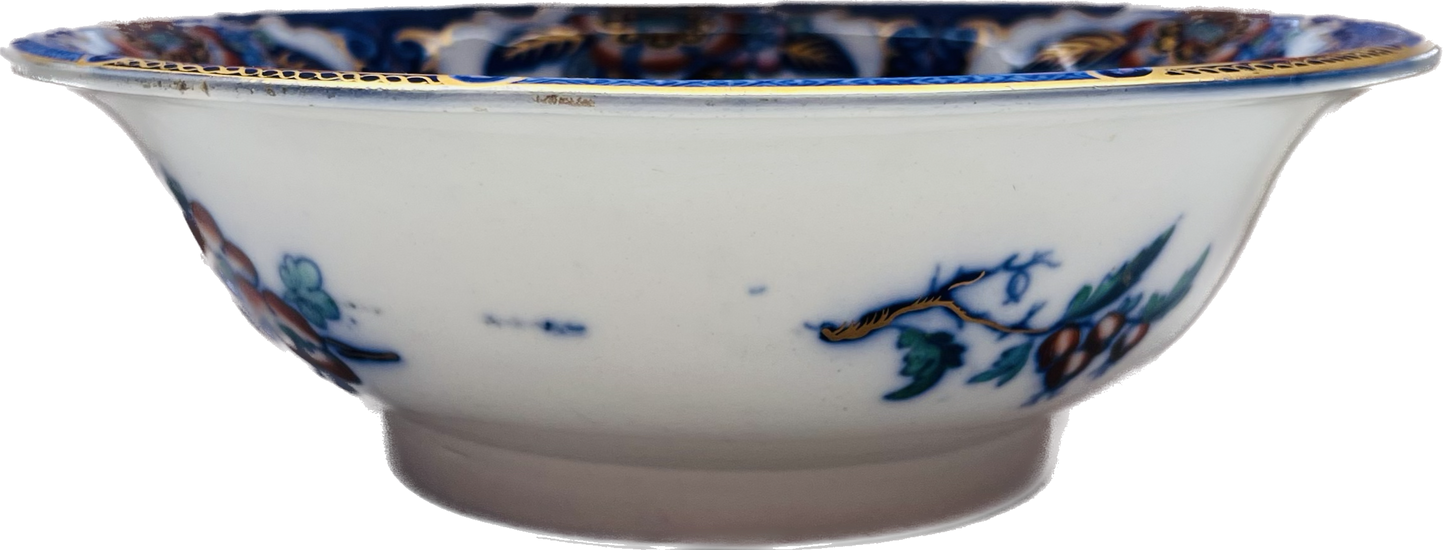 Large 19th century English Improved Stone China chinoiserie serving bowl, attrib. Charles Meigh