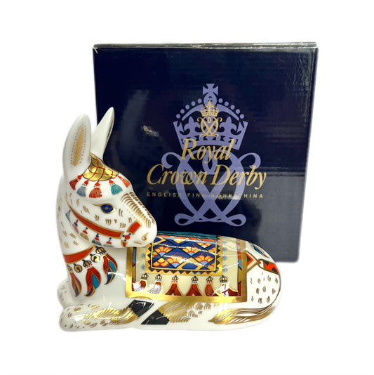 Vintage Royal Crown Derby ‘Donkey’ paperweight figurine, 1 st quality