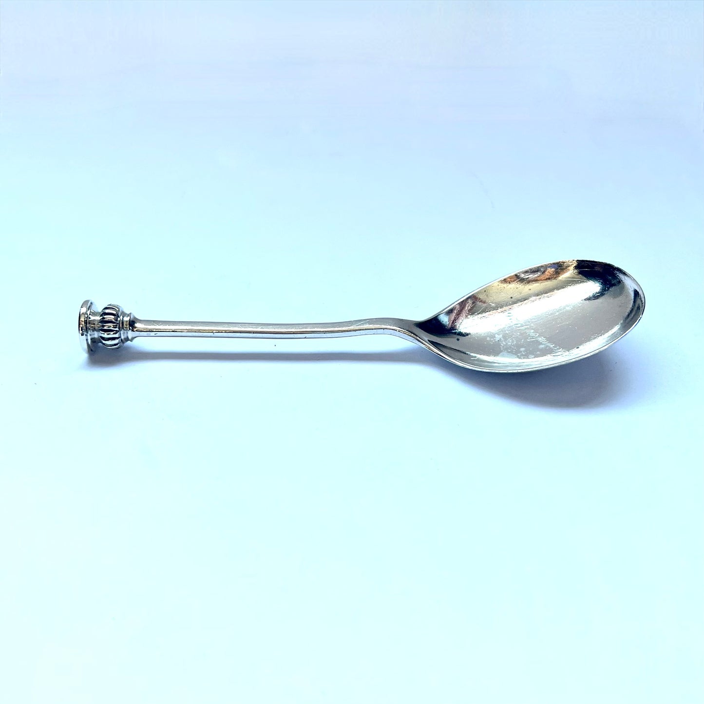 Art Deco George V sterling silver seal-top spoon, F J Ross & Sons, Chester, 1925