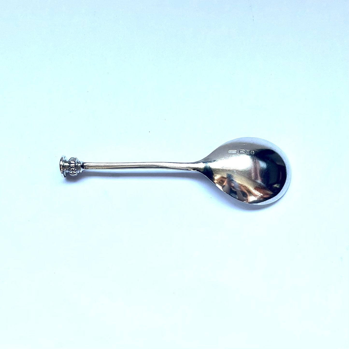 Art Deco George V sterling silver seal-top spoon, F J Ross & Sons, Chester, 1925