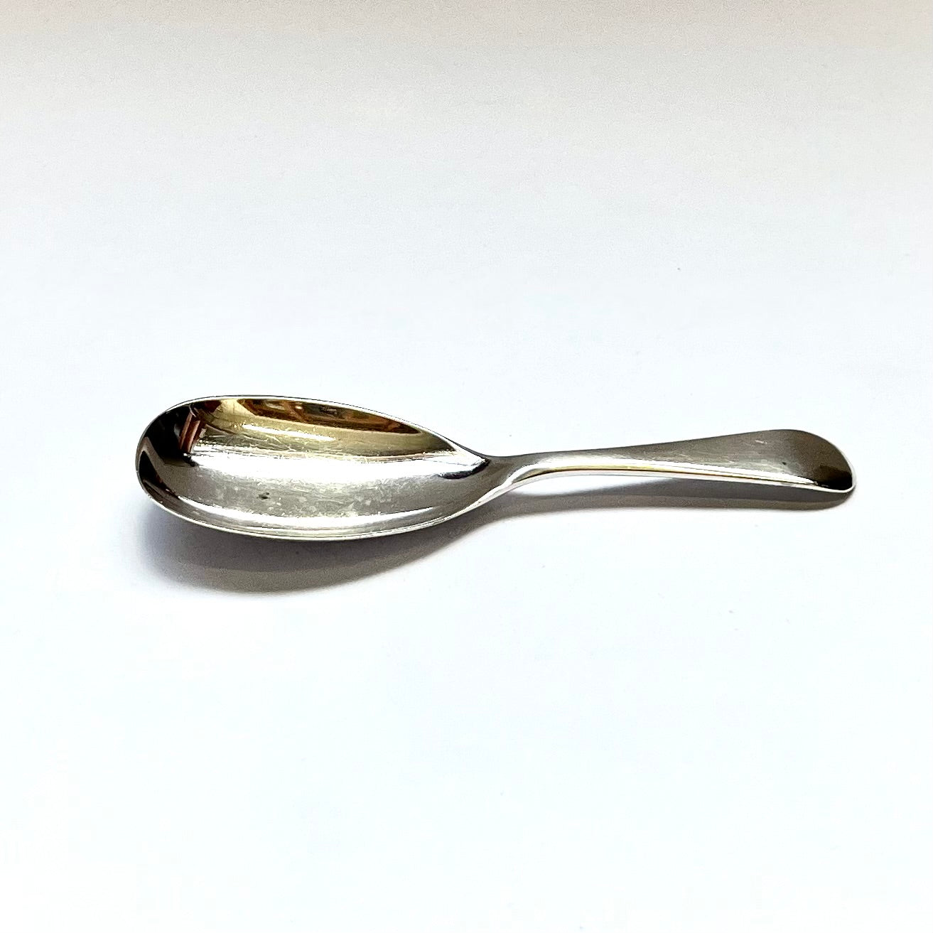 Art Deco George V sterling silver tea caddy spoon, Cooper Brothers & Sons Ltd, Sheffield, 1924