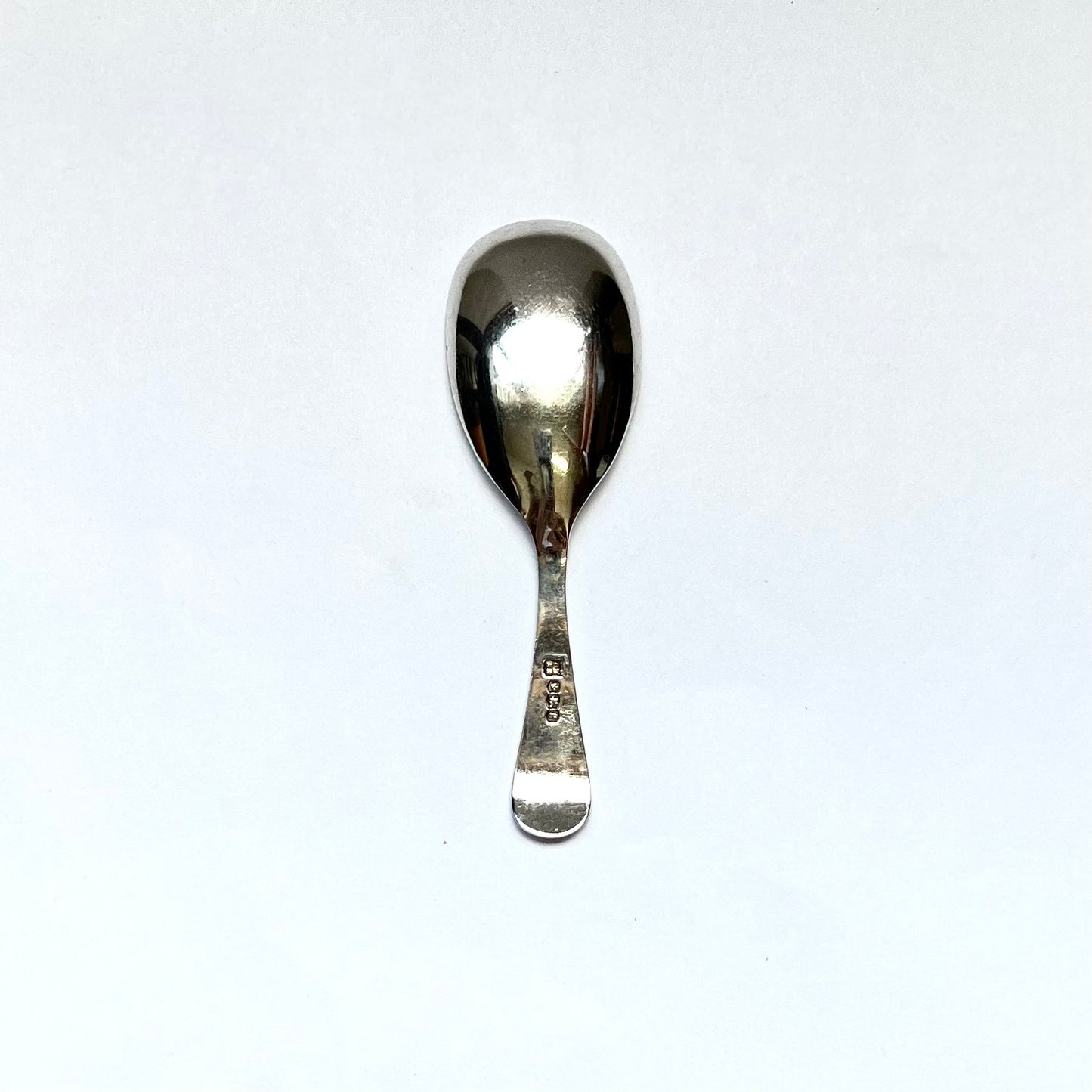 Art Deco George V sterling silver tea caddy spoon, Cooper Brothers & Sons Ltd, Sheffield, 1924