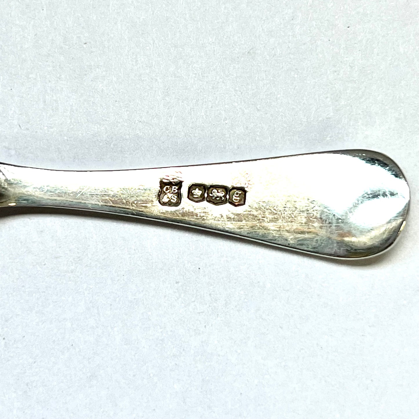 Art Deco George V sterling silver tea caddy spoon, Cooper Brothers & Sons Ltd, Sheffield, 1924