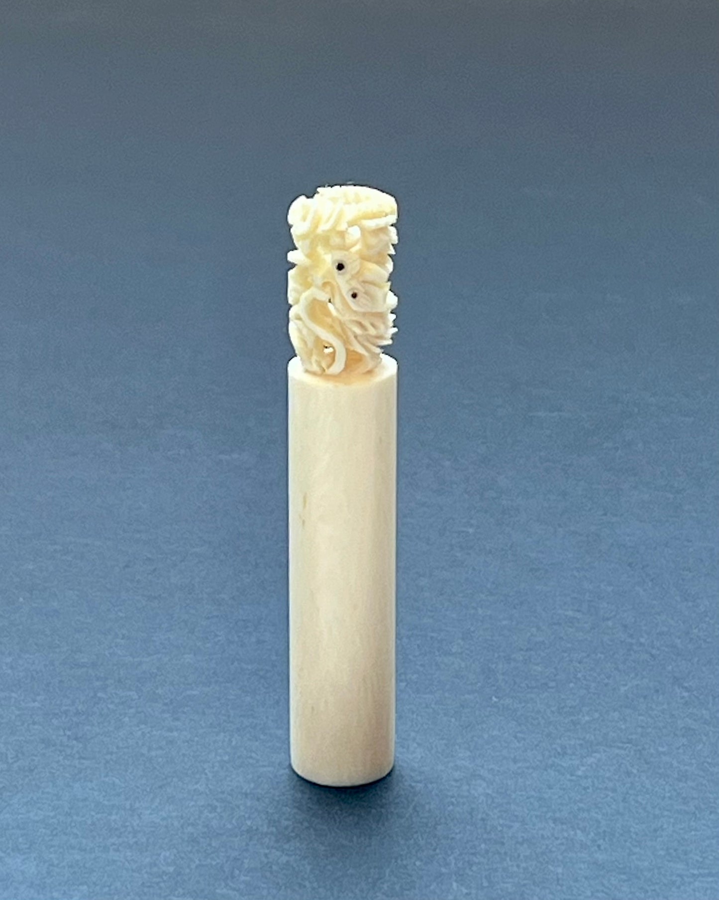 Antique Chinese export ivory seal, late 19th century to early 20th century