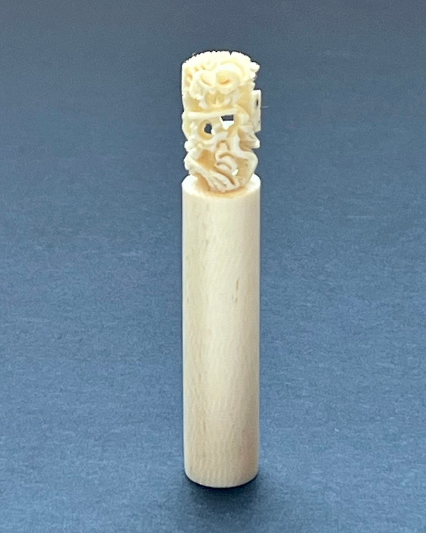 Antique Chinese export ivory seal, late 19th century to early 20th century