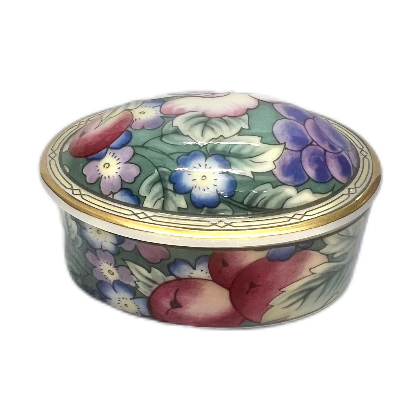 Vintage Royal Doulton Orchard Hill pattern trinket box