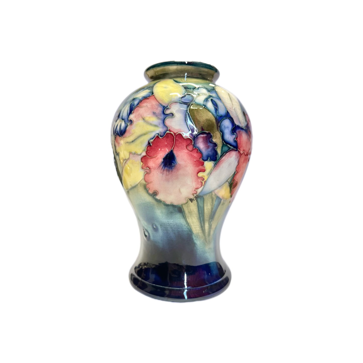 William Moorcroft Orchid pattern ovoid vase circa 1937