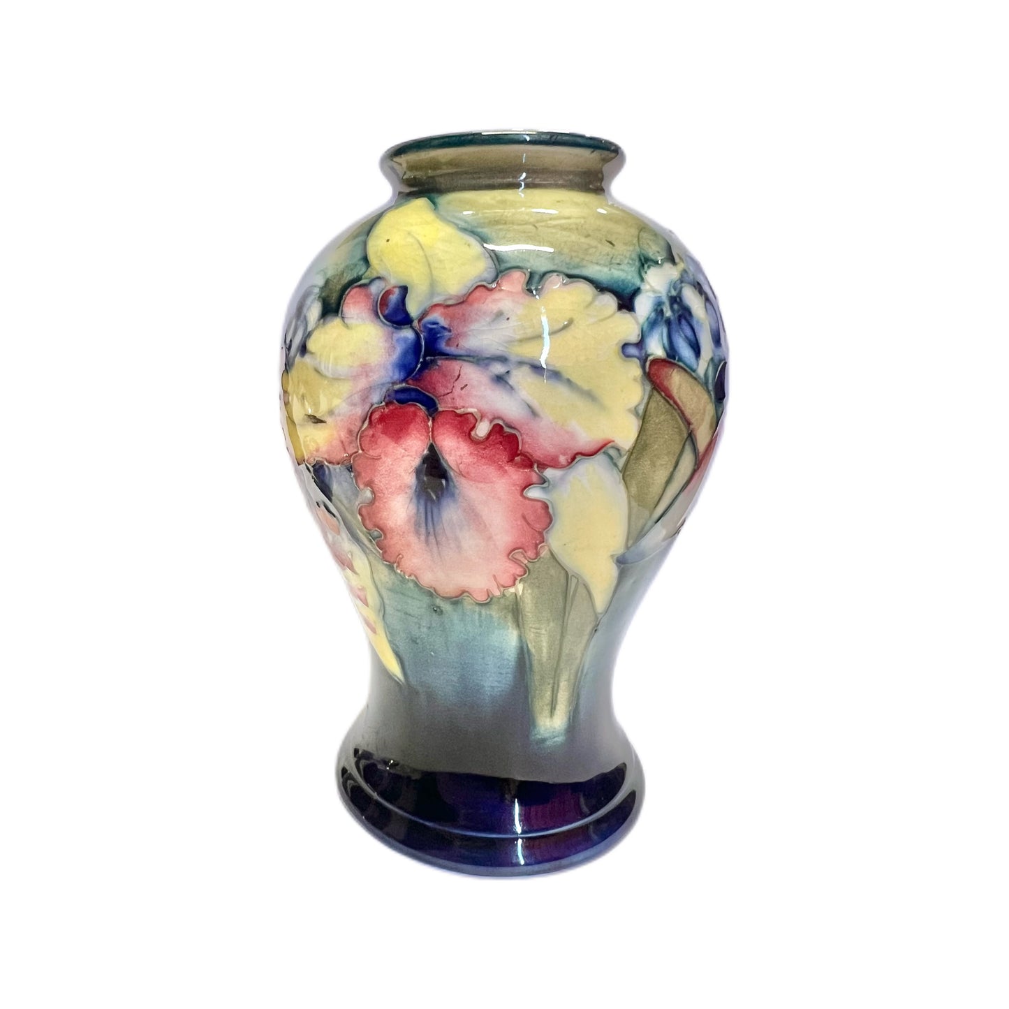 William Moorcroft Orchid pattern ovoid vase circa 1937