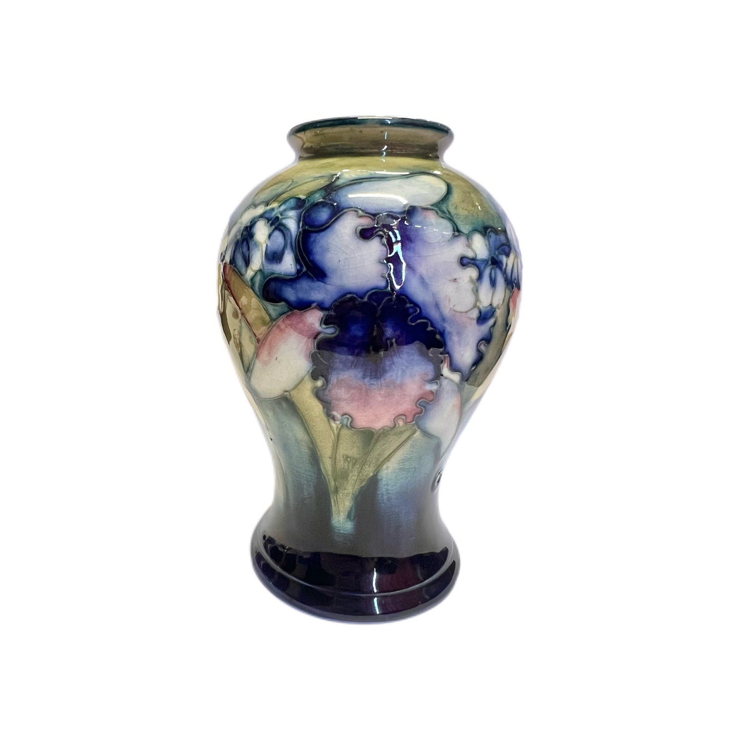 William Moorcroft Orchid pattern ovoid vase circa 1937