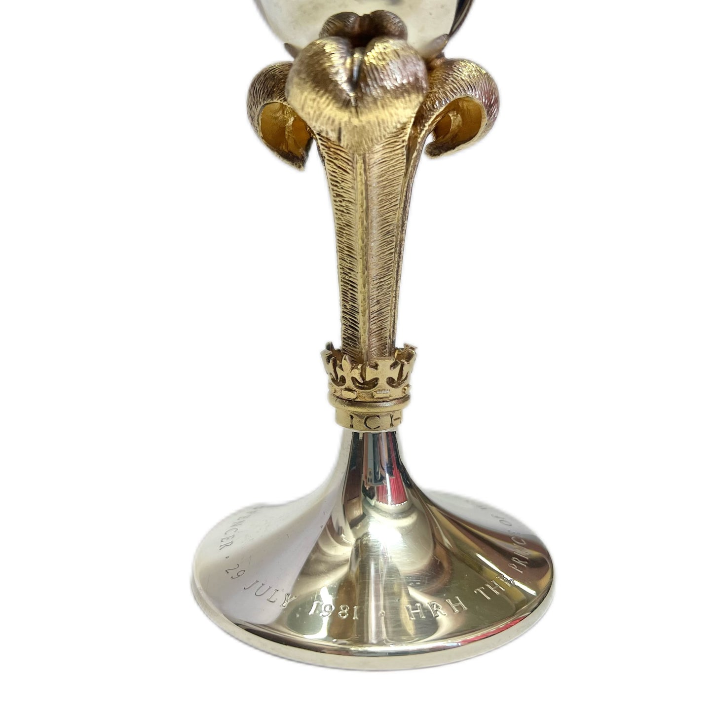 Stunning QEII Stuart Devlin Royal Wedding sterling silver and gilt goblet