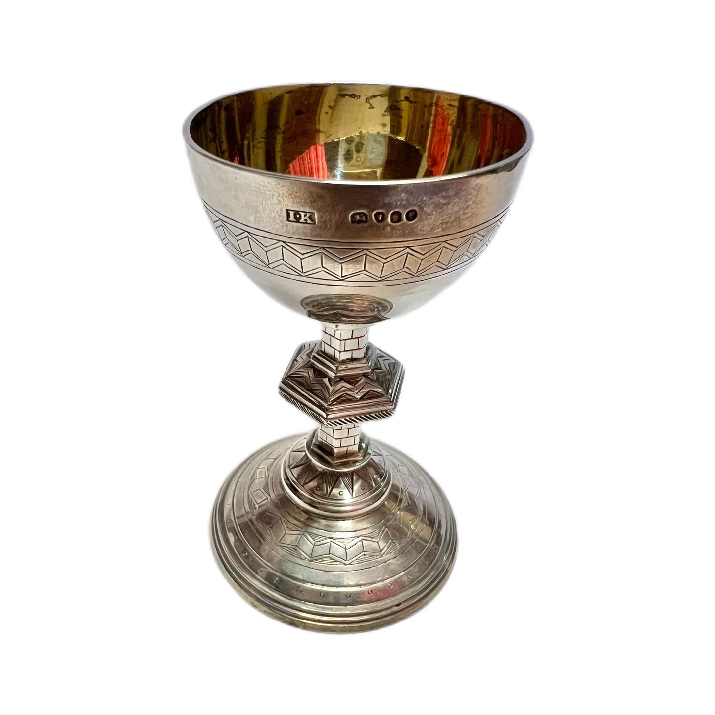 High Victorian gilt and sterling silver travelling communion set