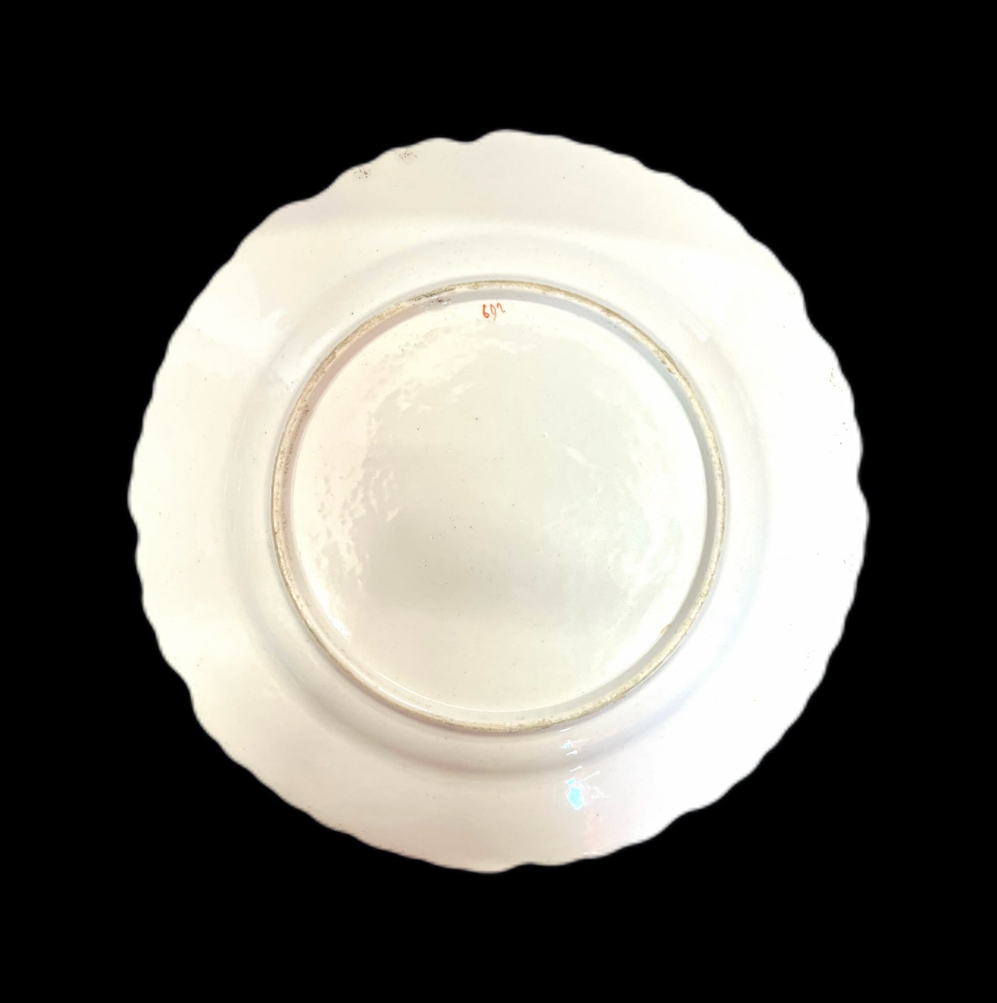 Antique 19th century Machin “Moustache” rose and daffodil plate