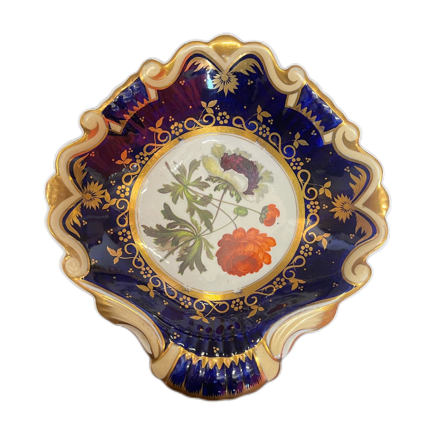 Early 19th century Machin “Moustache” plate with teazel motifs