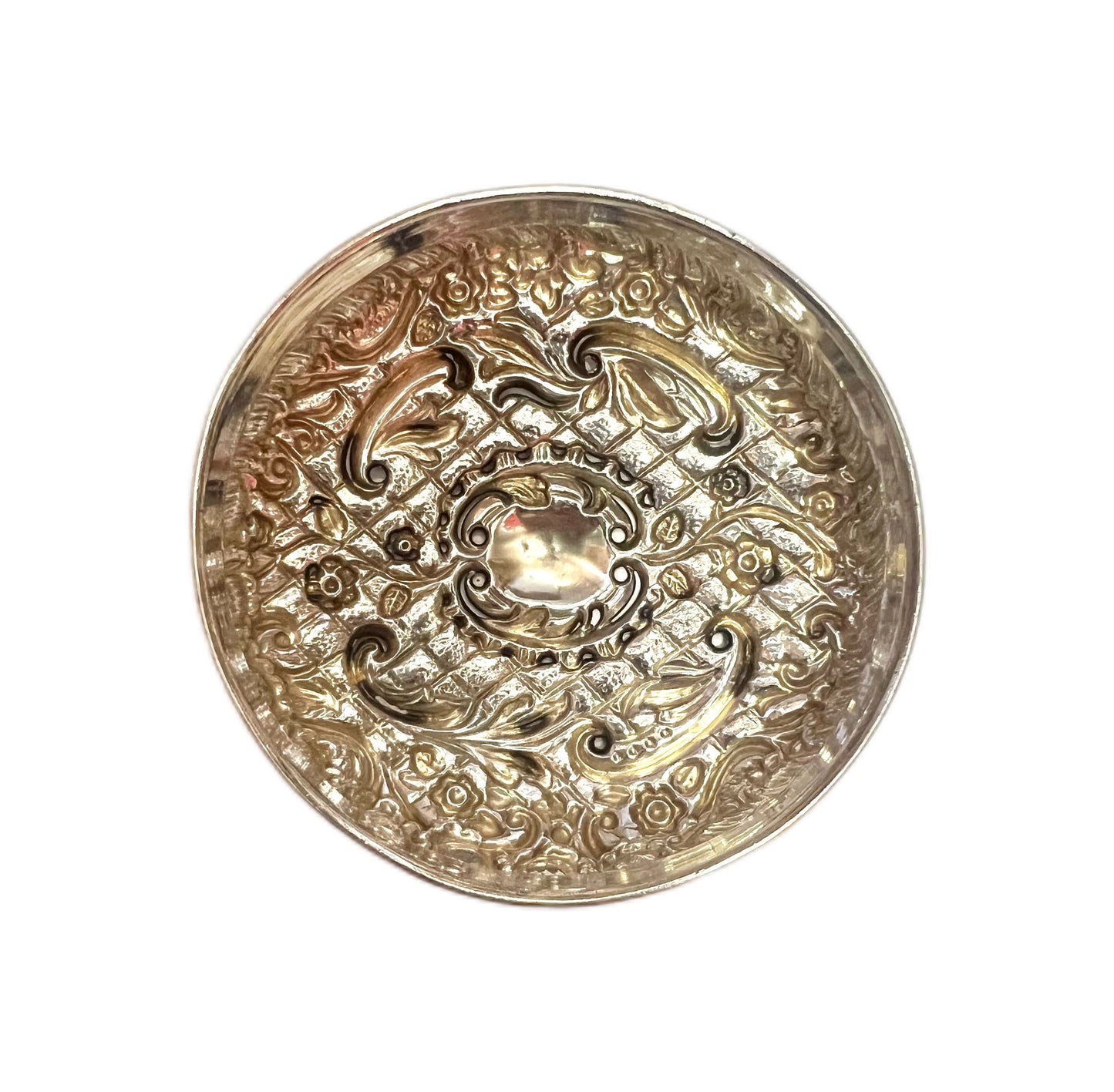 Late Victorian sterling silver and cut glass toiletry jar